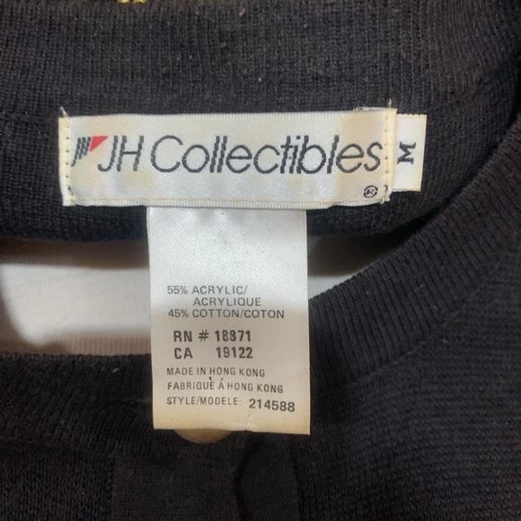 JH Collectibles embroidered and bejeweled vintage cardigan - Picture 7 of 7